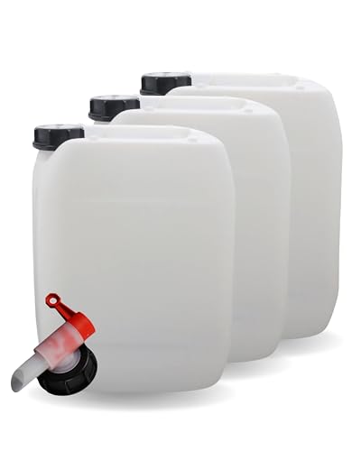 S-Pro Wasserkanister 3 × 10 L – stapelbar mit Auslaufhahn
