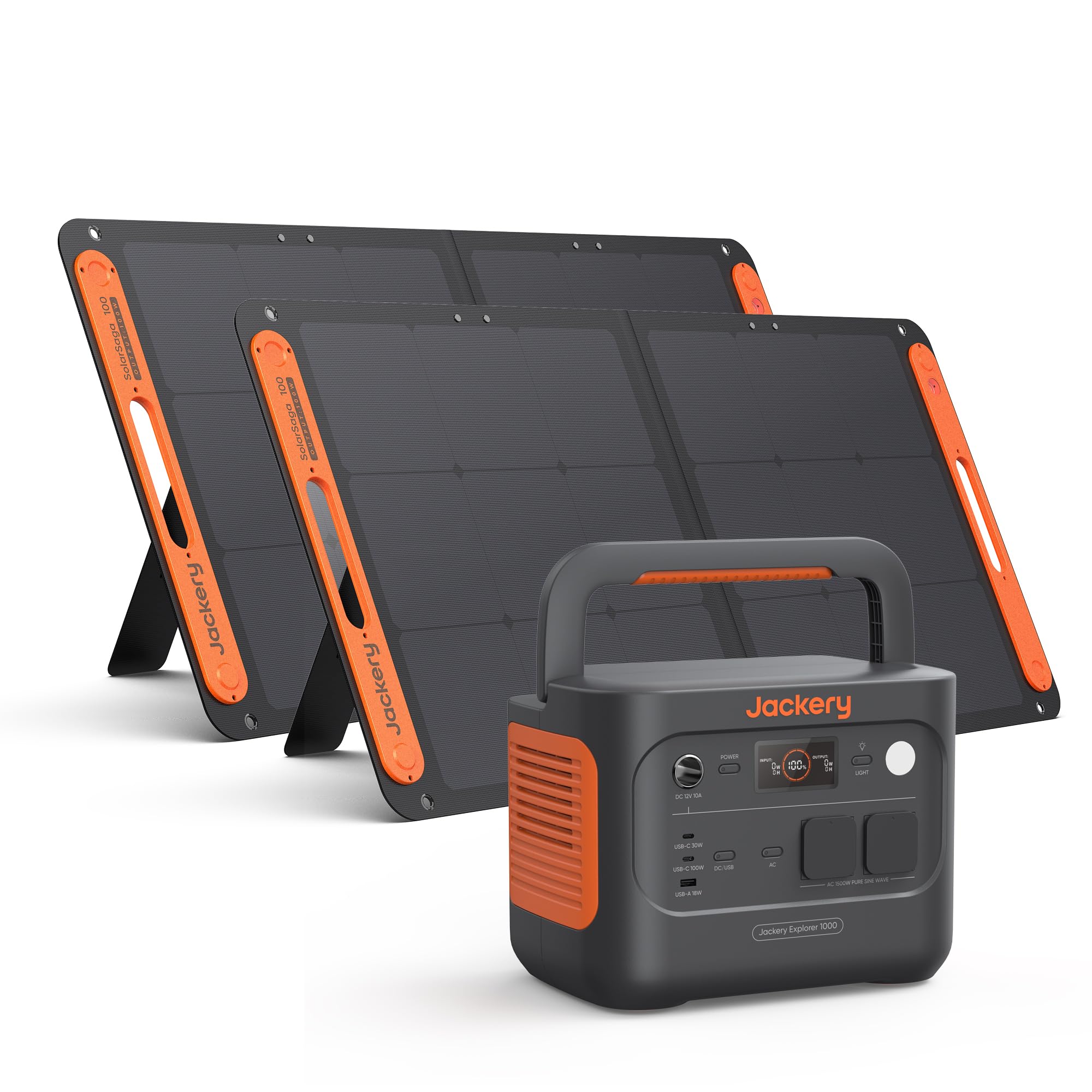 Jackery Explorer 1000 v2 – Solar-Bundle (2× 100 W)
